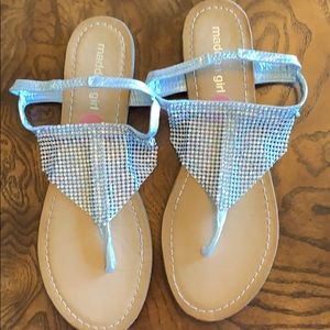 Iridescent Rhinestone Blingy Sandals